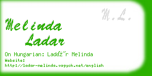 melinda ladar business card